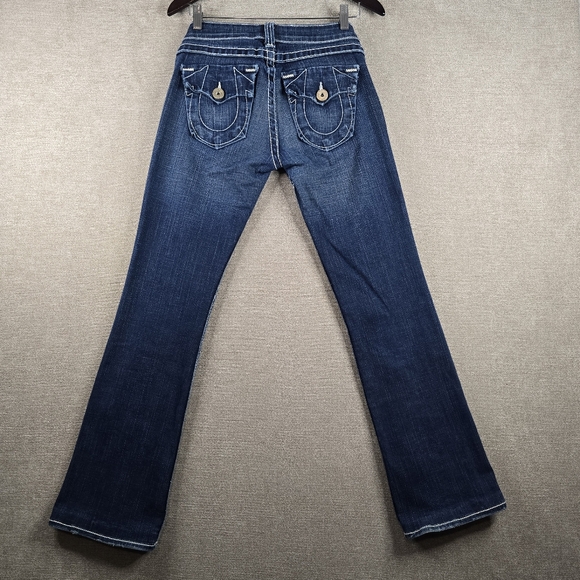 True Religion Womens Bootcut Jeans 28 (29x32 Actual) Dark Blue Denim Western (G5 - Picture 8 of 11